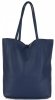 Kožené kabelka shopper bag Vittoria Gotti tmavě modrá V577